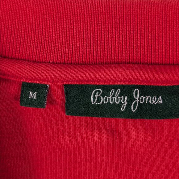 Bobby Jones M Red Long Sleeve Polo Shirt Men's 100% Pima Cotton Made in Peru - Picture 3 of 5